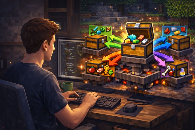 I Made an Automatic Chest-Sorting Add-on for Minecraft